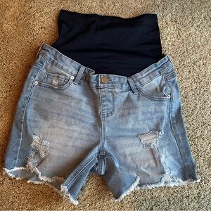Time and Tru Blue Maternity Shorts